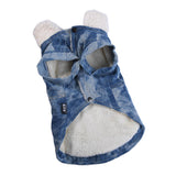 Maxbell Cute Small Dog Warm Coat Puppy Clothing New Year Outfit Apparels Blue-M