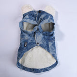 Maxbell Cute Small Dog Warm Coat Puppy Clothing New Year Outfit Apparels Blue-M