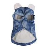 Maxbell Cute Small Dog Warm Coat Puppy Clothing New Year Outfit Apparels Blue-L