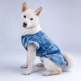 Maxbell Cute Small Dog Warm Coat Puppy Clothing New Year Outfit Apparels Blue-L