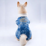 Maxbell Cute Small Dog Warm Coat Puppy Clothing New Year Outfit Apparels Blue-L