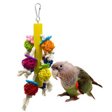 Maxbell Bird Wooden Chew Toy Parrot Cage Hanging Rattan Toys For Small to Large Bird