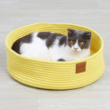 Maxbell Cat Sleeping Cozy Bed Cat Paw Scratcher Bed Nest House For Cat Kitten Yellow