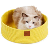 Maxbell Cat Sleeping Cozy Bed Cat Paw Scratcher Bed Nest House For Cat Kitten Yellow