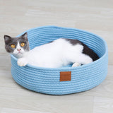 Maxbell Cat Sleeping Cozy Bed Cat Paw Scratcher Bed Nest House For Cat Kitten Blue