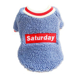 Maxbell Cute Dog Puppy Winter Warm Coat Dogs Comfortable Outdoor Apparels Blue-XS