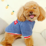 Maxbell Cute Dog Puppy Winter Warm Coat Dogs Comfortable Outdoor Apparels Blue-XS