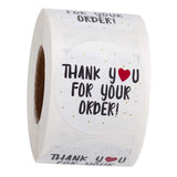 Maxbell 500Pieces Roll Thank You Packaging Sealing Stickers THANK YOU FOR YOUR ORDER