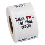 Maxbell 500Pieces Roll Thank You Packaging Sealing Stickers THANK YOU FOR YOUR ORDER