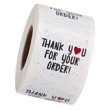 Maxbell 500Pieces Roll Thank You Packaging Sealing Stickers THANK YOU FOR YOUR ORDER