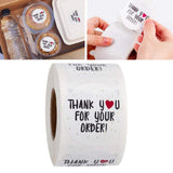 Maxbell 500Pieces Roll Thank You Packaging Sealing Stickers THANK YOU FOR YOUR ORDER