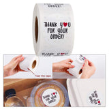 Maxbell 500Pieces Roll Thank You Packaging Sealing Stickers THANK YOU FOR YOUR ORDER