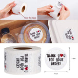 Maxbell 500Pieces Roll Thank You Packaging Sealing Stickers THANK YOU FOR YOUR ORDER