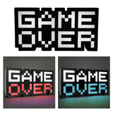 Maxbell GAME OVER Sign Lamp Color Changing 3 Light Modes Playstation Icon Lighting