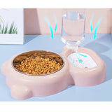 Maxbell Automatic Pet Feeder Auto Dog Cat Food Water Bowl Dispenser Purple