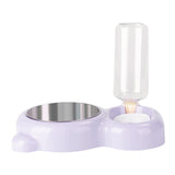 Maxbell Automatic Pet Feeder Auto Dog Cat Food Water Bowl Dispenser Purple