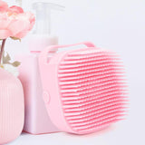 Maxbell Soft Bath Body Scrubber 8x8cm Handy Massaging Brush Hair Wash Brushes Pink - Aladdin Shoppers