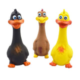 Maxbell Rubber Chicken Screaming Shrilling Puppy Chewing Squeeze Yellow 19x7cm