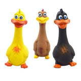 Maxbell Rubber Chicken Screaming Shrilling Puppy Chewing Squeeze Yellow 19x7cm