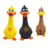 Maxbell Rubber Chicken Screaming Shrilling Puppy Chewing Squeeze Yellow 19x7cm