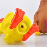 Maxbell Rubber Chicken Screaming Shrilling Puppy Chewing Squeeze Yellow 19x7cm