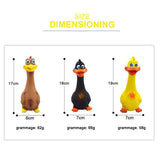 Maxbell Rubber Chicken Screaming Shrilling Puppy Chewing Squeeze Yellow 19x7cm
