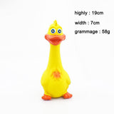 Maxbell Rubber Chicken Screaming Shrilling Puppy Chewing Squeeze Yellow 19x7cm