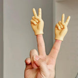 Finger Puppet Mini Little Hands Cat Stroking Funny Party Props Yeah