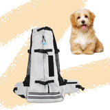 Maxbell Dog Carrier Breathable Corgi Carrying Bag Hiking Travel Pet Backpacks Grey