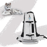 Maxbell Dog Carrier Breathable Corgi Carrying Bag Hiking Travel Pet Backpacks Grey