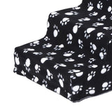 Maxbell Dog Steps Ramp Foam Couch Removable Cover Pet Training 3Step Stair Black