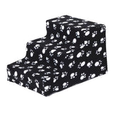 Maxbell Dog Steps Ramp Foam Couch Removable Cover Pet Training 3Step Stair Black