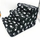 Maxbell Dog Steps Ramp Foam Couch Removable Cover Pet Training 3Step Stair Black