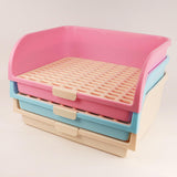 Maxbell Pet Litter Box Corner Toilet Tray Pan Potty Trainer Adult Rabbit Cage Blue