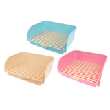 Maxbell Pet Litter Box Corner Toilet Tray Pan Potty Trainer Adult Rabbit Cage Blue