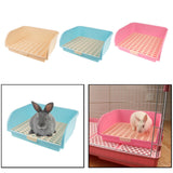 Maxbell Pet Litter Box Corner Toilet Tray Pan Potty Trainer Adult Rabbit Cage Blue