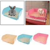 Maxbell Pet Litter Box Corner Toilet Tray Pan Potty Trainer Adult Rabbit Cage Blue