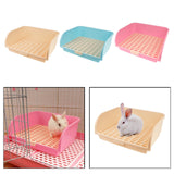 Maxbell Pet Litter Box Corner Toilet Tray Pan Potty Trainer Adult Rabbit Cage Blue