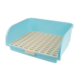 Maxbell Pet Litter Box Corner Toilet Tray Pan Potty Trainer Adult Rabbit Cage Blue