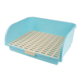 Maxbell Pet Litter Box Corner Toilet Tray Pan Potty Trainer Adult Rabbit Cage Blue