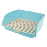 Maxbell Pet Litter Box Corner Toilet Tray Pan Potty Trainer Adult Rabbit Cage Blue