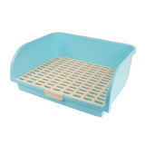 Maxbell Pet Litter Box Corner Toilet Tray Pan Potty Trainer Adult Rabbit Cage Blue