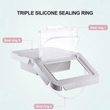 Maxbell 5kg Large Kitchen Pet Food Storage Container Airtight Rice Storage Tank Gray