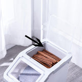 Maxbell 5kg Large Kitchen Pet Food Storage Container Airtight Rice Storage Tank Gray