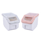 Maxbell 5kg Large Kitchen Pet Food Storage Container Airtight Rice Storage Tank Gray