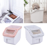 Maxbell 5kg Large Kitchen Pet Food Storage Container Airtight Rice Storage Tank Gray