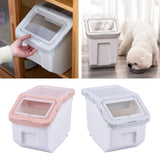 Maxbell 5kg Large Kitchen Pet Food Storage Container Airtight Rice Storage Tank Gray