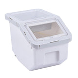 Maxbell 5kg Large Kitchen Pet Food Storage Container Airtight Rice Storage Tank Gray