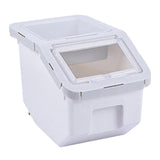 Maxbell 5kg Large Kitchen Pet Food Storage Container Airtight Rice Storage Tank Gray