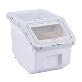 Maxbell 5kg Large Kitchen Pet Food Storage Container Airtight Rice Storage Tank Gray